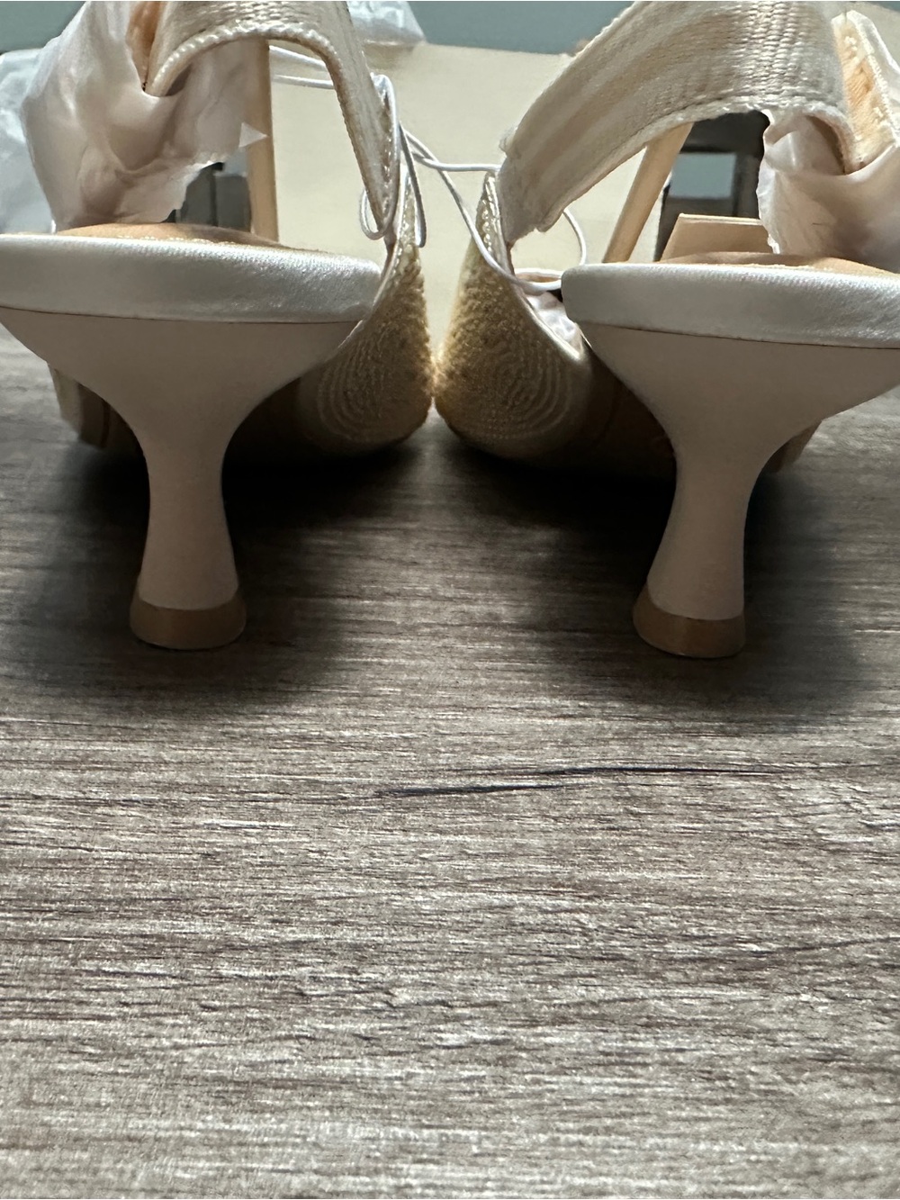 Target cream & gold pearl embellished slingback heels in US 8 - Picture 4 of 8